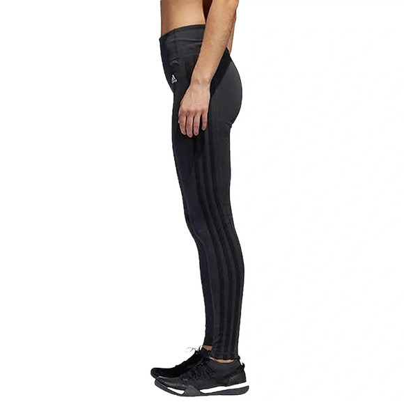 ADIDAS Women's Black on Charcoal 3 Stripe Active  Tights Leggings SIZE: XS - Picture 2 of 7